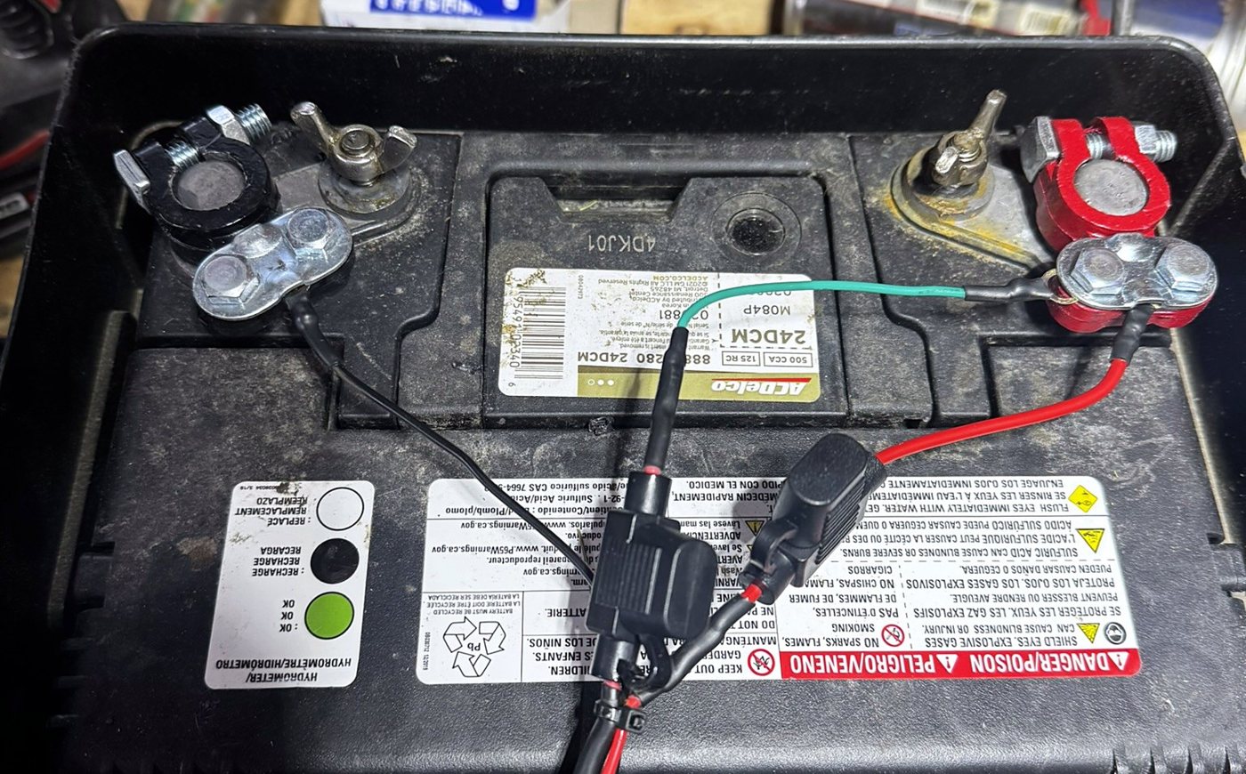 Fused battery box harness